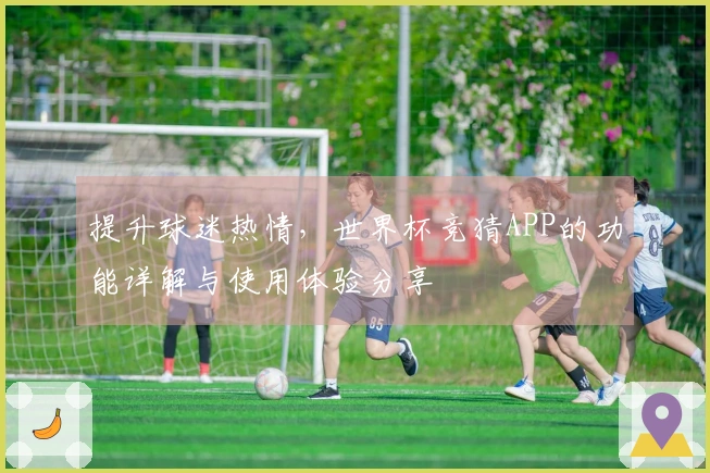提升球迷热情，世界杯竞猜APP的功能详解与使用体验分享